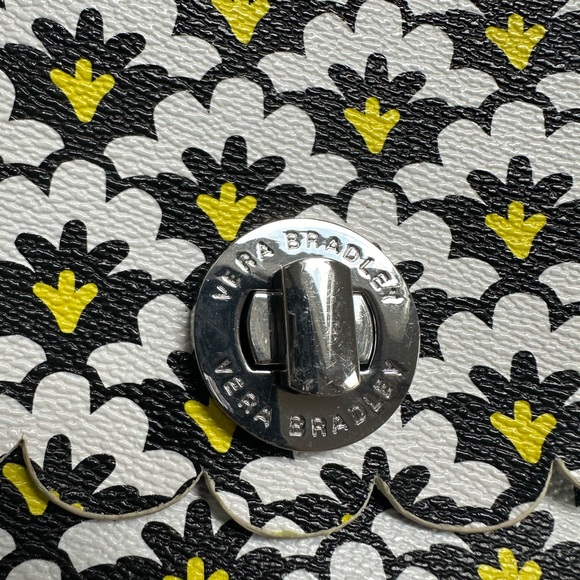 Vera Bradley Scallop Hipster crossbody bag purse Petal Paisley black yellow - Picture 11 of 11